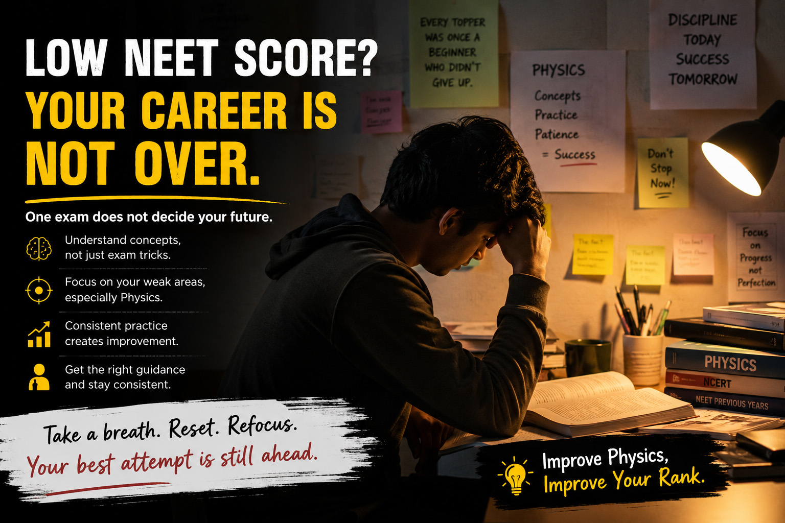 Low NEET score recovery guidance