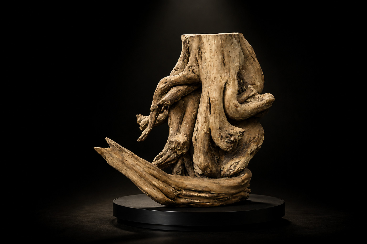 The Survivor - Natural Sculpture by Abhimanue Udayan